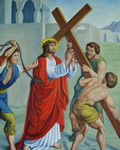 Droga Krzyżowa - Jezus bierze krzyż na ramiona